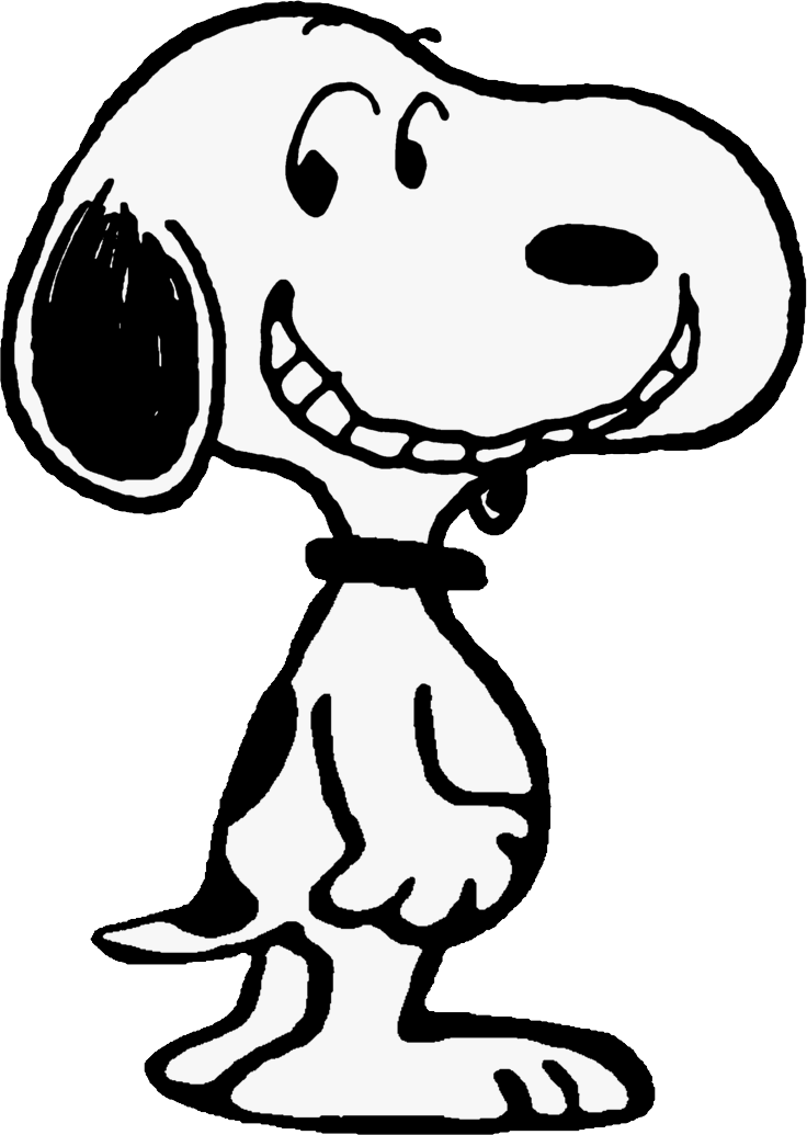 grinning Snoopy.